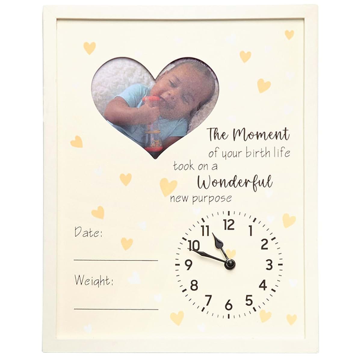 The Lakeside Collection Baby Is Born Frame - Custom Newborn Keepsake - White