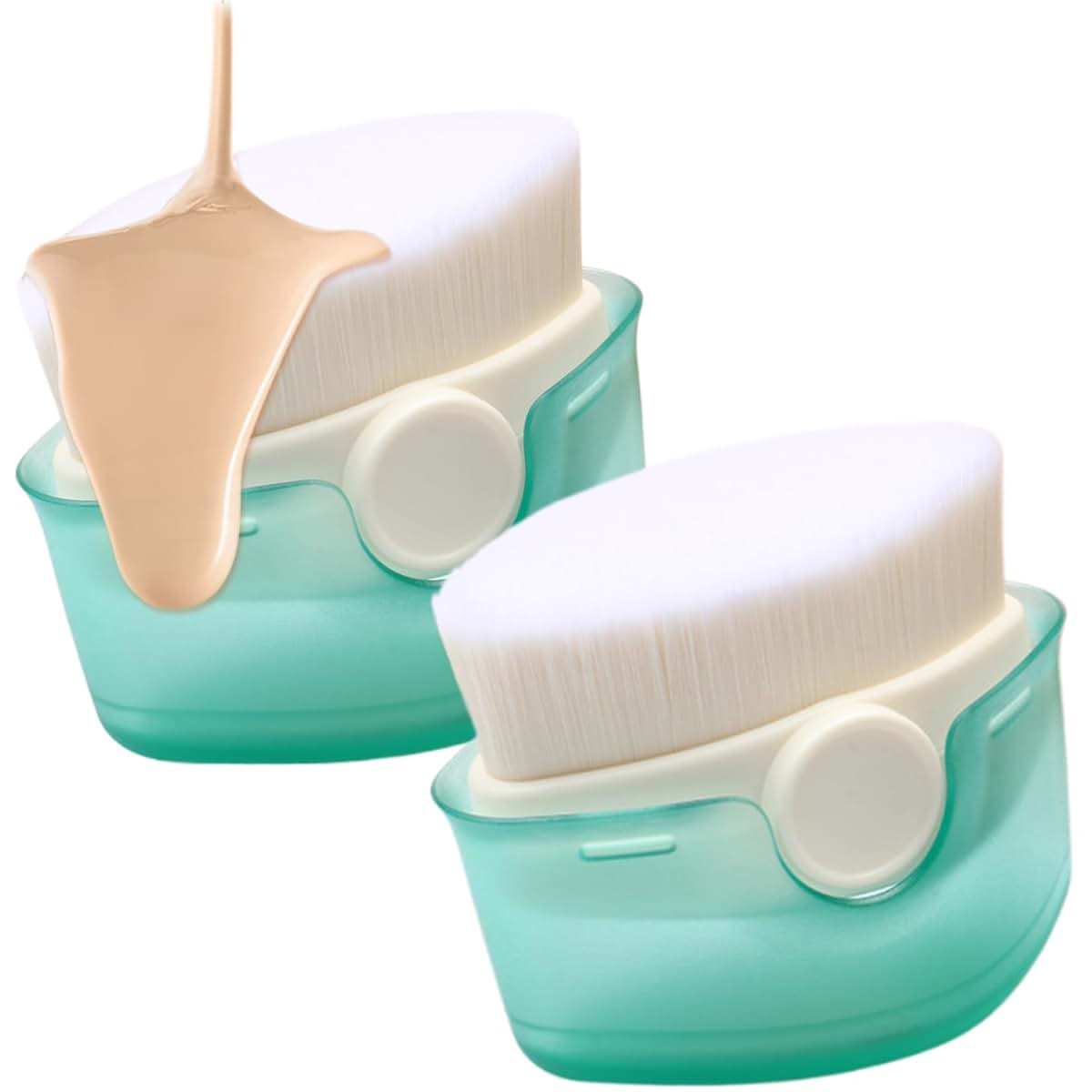 Blablablalu 2pcs Sunscreen Applicator for Kids Sunscreen Lotion Applicator Set with Protective Cap Fast Brush Liquid