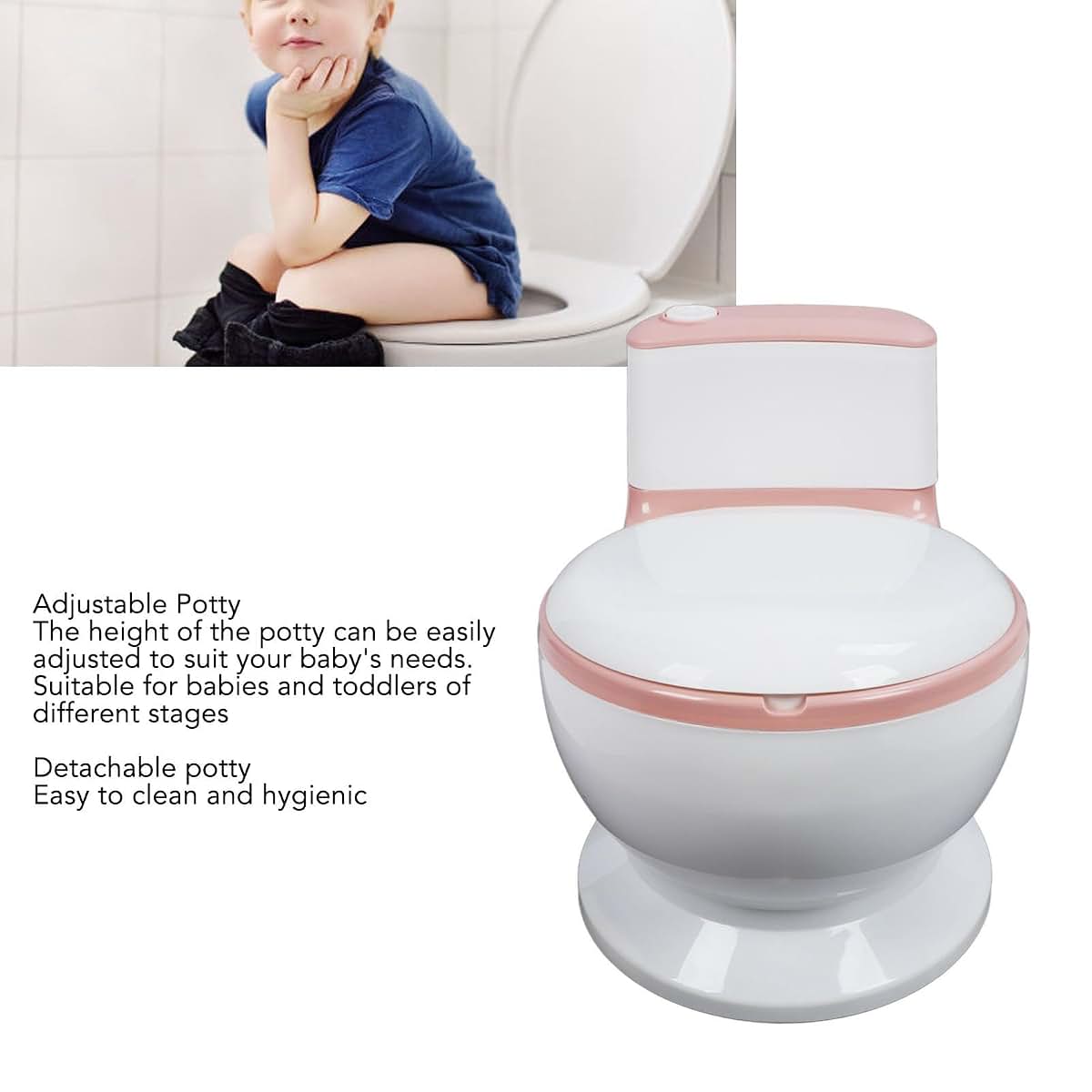 XHTLLO Adjustable Portable Kids Potty Training Seat in Pinkest (photo 2)