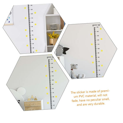 Star Design Growth Chart Sticker for Kids' Room Decor
