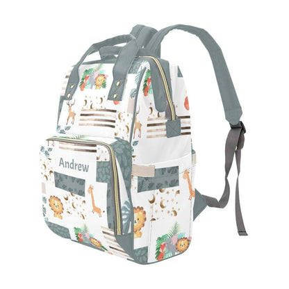 YallLocoMo Personalized Jungle Animal Diaper Bag Backpack Large Capacity (photo 4)