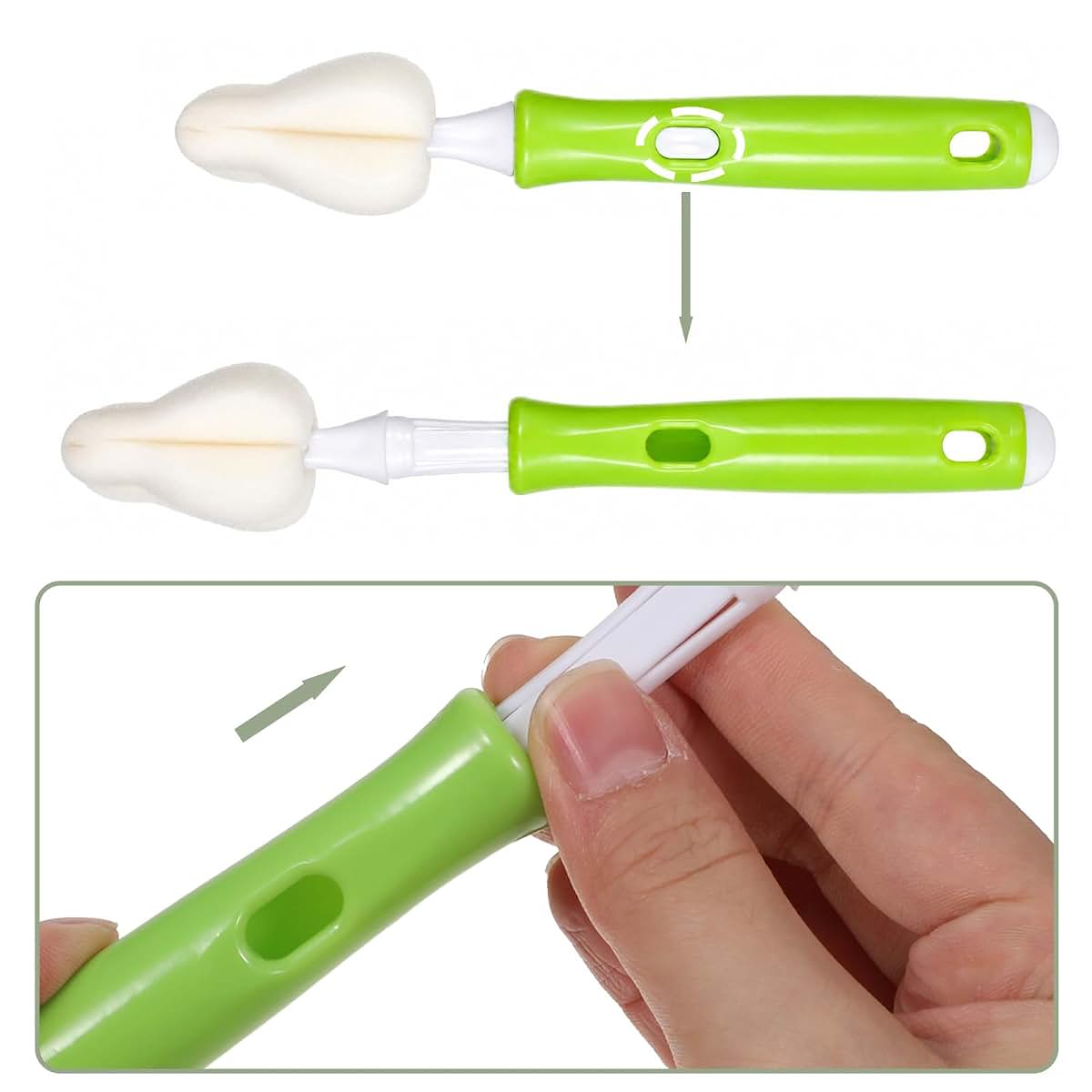 Susade 6 PCS Baby Bottle Brush Kit Breast Pump Cleaning Brush (photo 3)