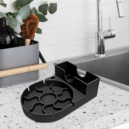Erice Vertical Silicone Bottle Drying Rack for Cups and Glasses, Black (photo 3)