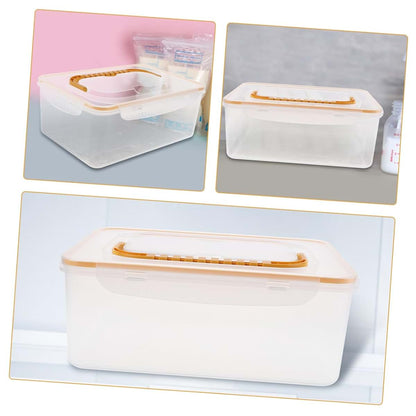 Garneck 2-Pack Insulated Breastmilk Storage Box, Plastic Freezer Organizer