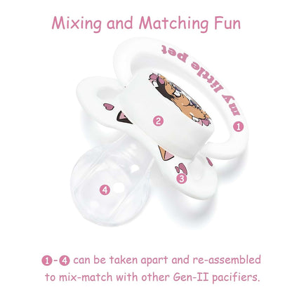 LittleForBig Bigshield Generation-II Adult Pacifier, My Little Pet Pattern
