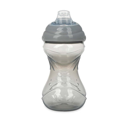 Nuby 3-Pack No-Spill Easy Grip Sippy Cup, 10 oz, Soft Spout, Click Lock Lid