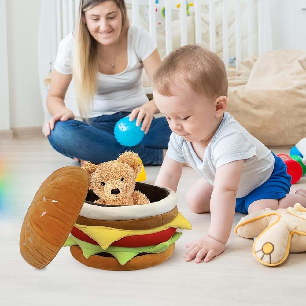 Muuxiao Hamburger Storage Ottoman With Plush Seat Cushion (photo 4)