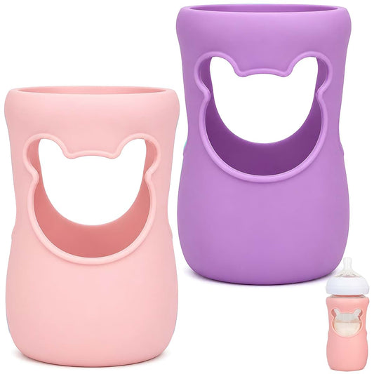 Aelop Philips Avent Silicone Baby Bottle Sleeves - Anti Breakage Holder for Natural Glass Baby Bottles, Compatible with