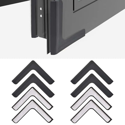 UFURMATE Window Corner Guards, 8-Pack L-Shaped Silicone Bumper Edge Protectors, Black