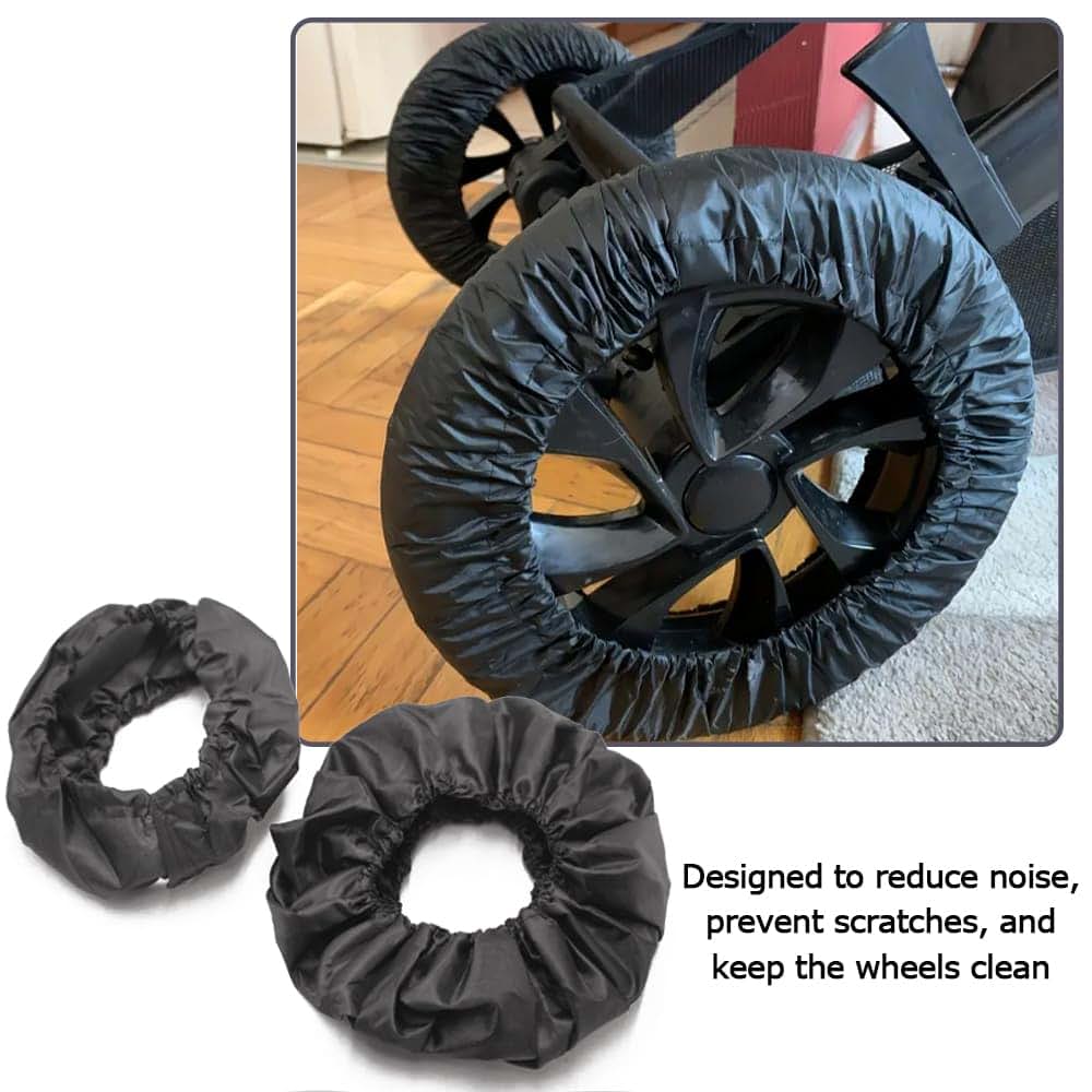 Shinetec Stroller Wheel Covers Noise Reducing Tire Protectors - Large (photo 3)