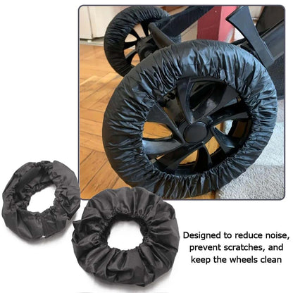 Shinetec Stroller Wheel Covers Noise Reducing Tire Protectors - Large (photo 3)
