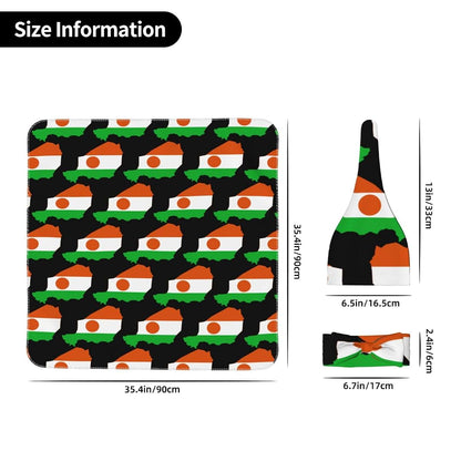 EWRFSG Flag of Niger Map Newborn Baby Swaddle Blankets Beanie Hat Headband Sets,Swaddle Sack (photo 4)