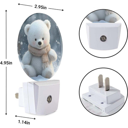 EKOBLA Cute Bear Night Light, Plug in Nightlight with Dusk to Dawn Sensor (photo 3)