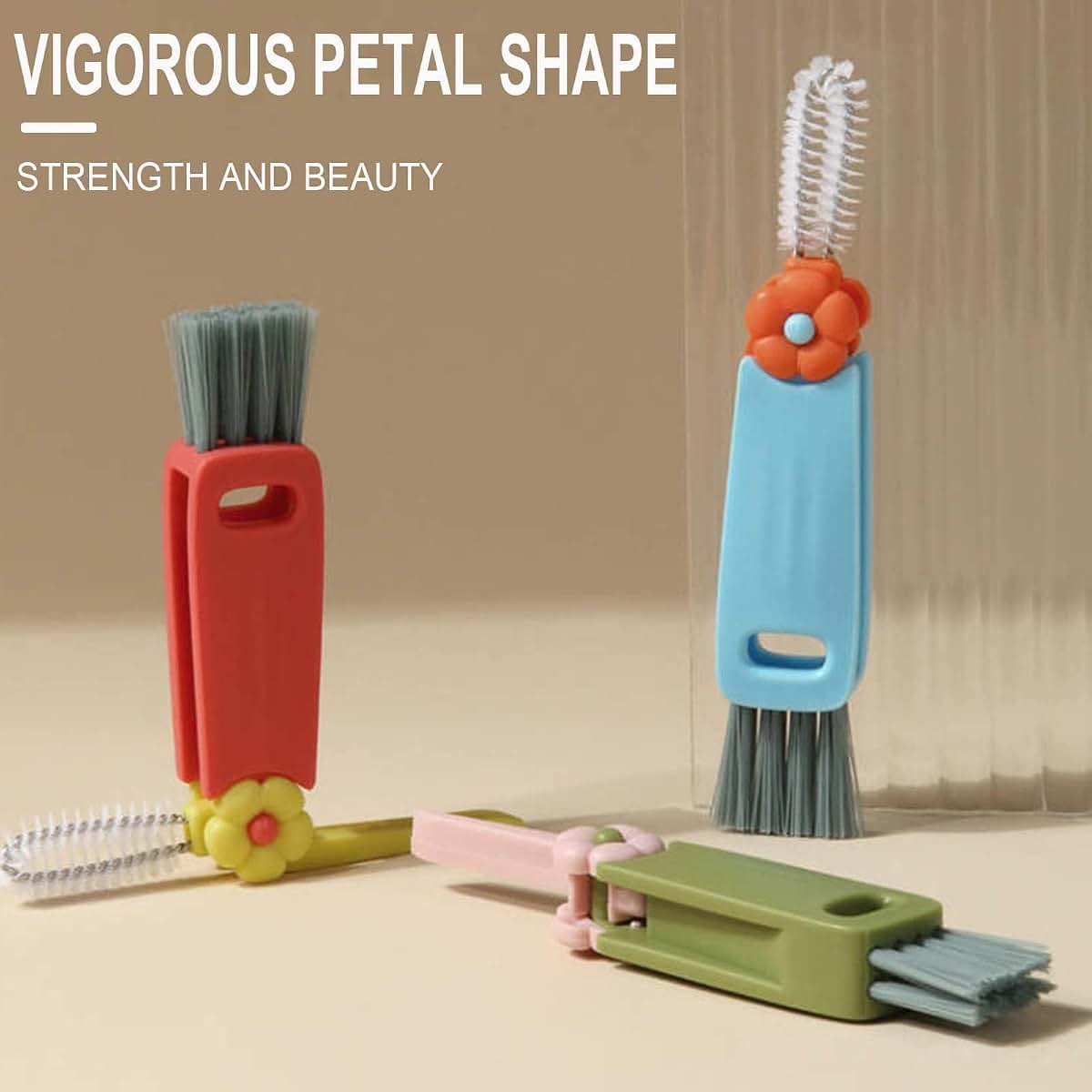 3 In 1 Cup Lid Cleaning Brush Set For Tight Spaces