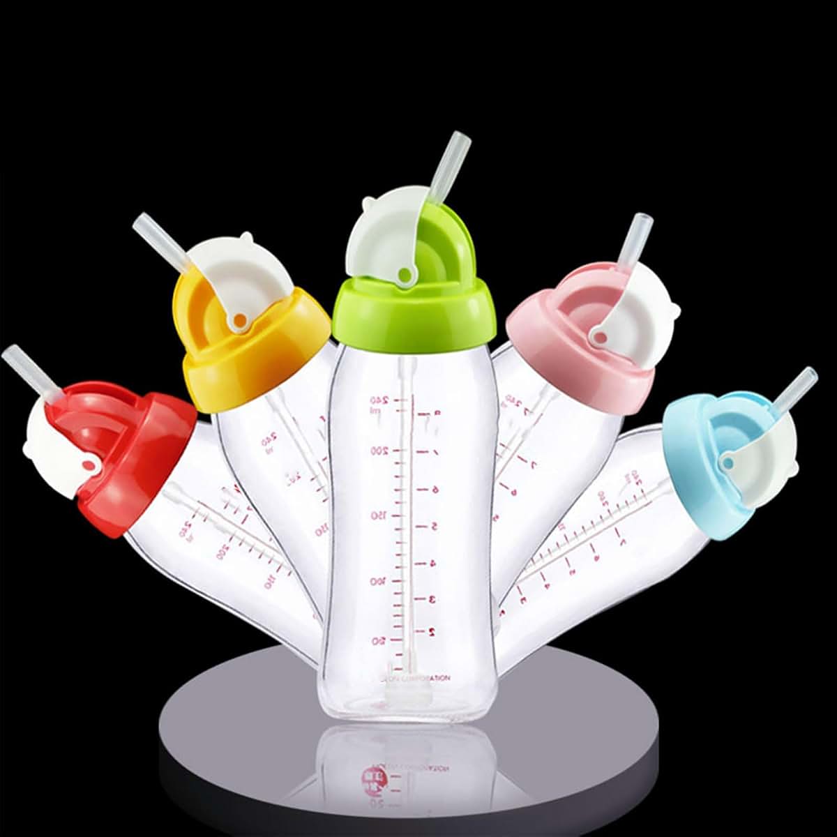 MinnowXY Cup Conversion Kit with Weighted Straw for Wide Neck Baby Bottle Spill-Proof Spout (photo 2)