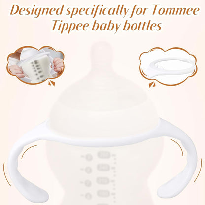 BabyOneStop Baby Bottle Handles 6pcs Non-Slip Grip For Tommee Tippee