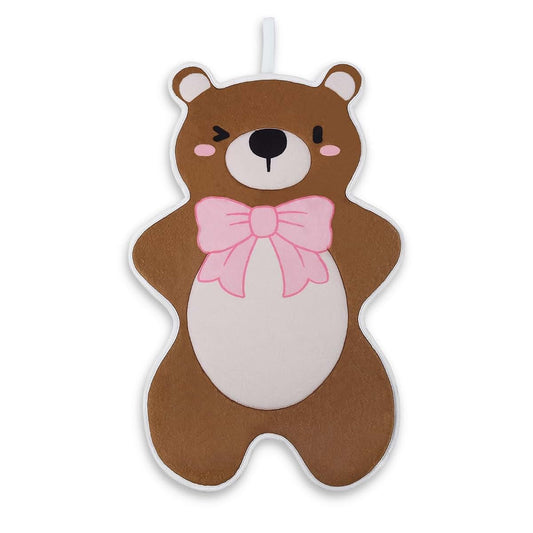 YooxArmor Baby Bath Pad - Washer-Safe Bear Seat, Non-Slip Cushion for Newborns to 6 Months+, Brown