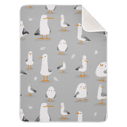 Ollabaky Seagulls Funny Birds Baby Blanket 30x40 Inch