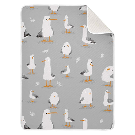 Ollabaky Seagulls Funny Birds Baby Blanket 30x40 Inch