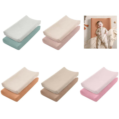 JOKOTI Set of 2 Cotton Bassinet Sheets and Changing Table Sleeves (photo 2)