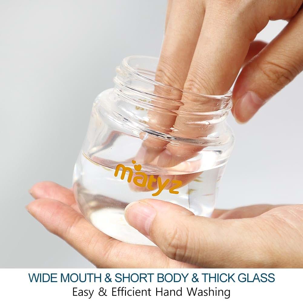 Matyz Glass Baby Breastfeeding Bottle with Cap