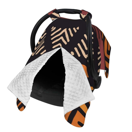 Hcpwzrf African Tribal Mudcloth Baby Car Seat Cover & Nursing Cover - Breathable Stretch Multi-Use Cover for