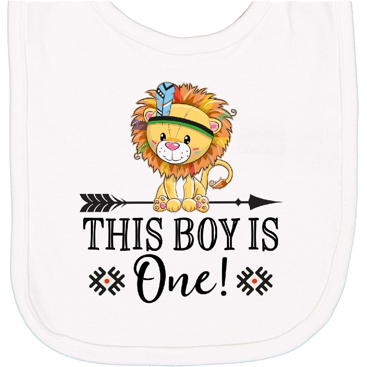 Inktastic 1st Birthday Tribal Lion Boys Newborn Bib