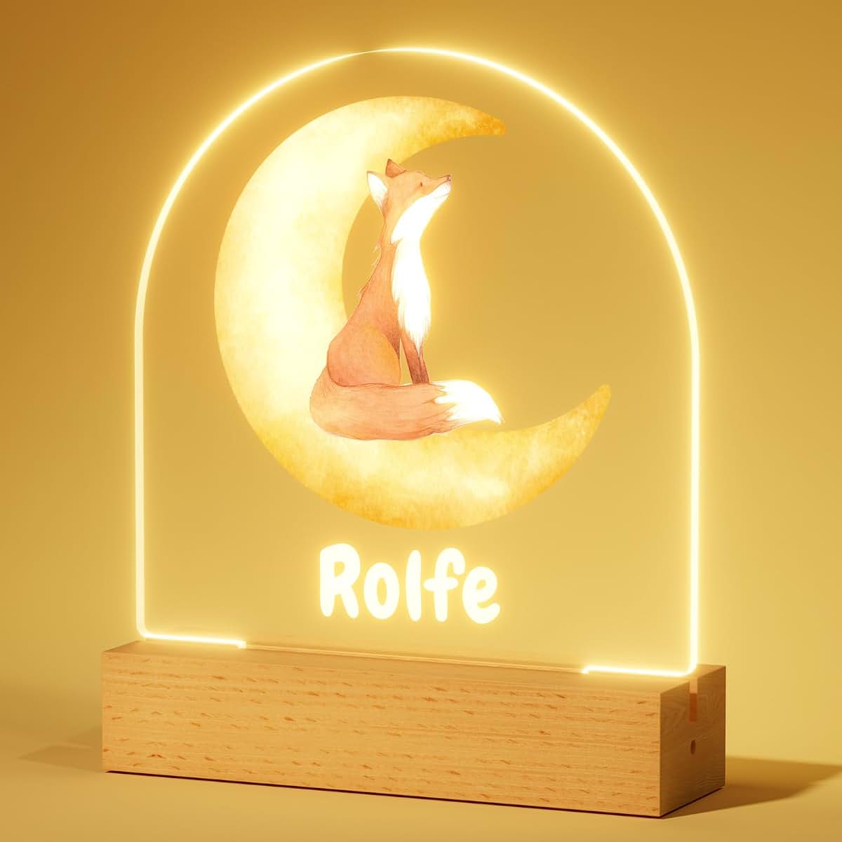 Witfox Personalized Night Light - Fox Acrylic Light