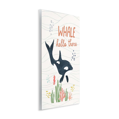Stupell Industries Whale Hello There Orca Wall Plaque, 13 x 19 Inch