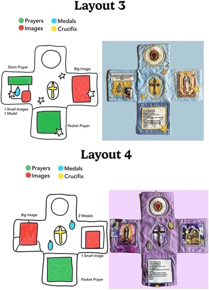 bobojuju Catholic Handmade Pocket Devotional Cross - Blue (photo 4)