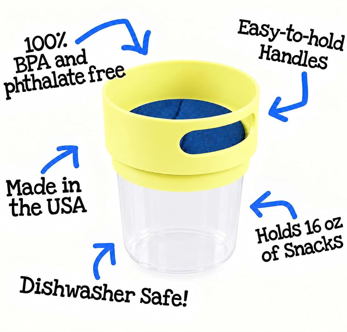 Munchie Mug Spill Proof Snack Cup In Yellow
