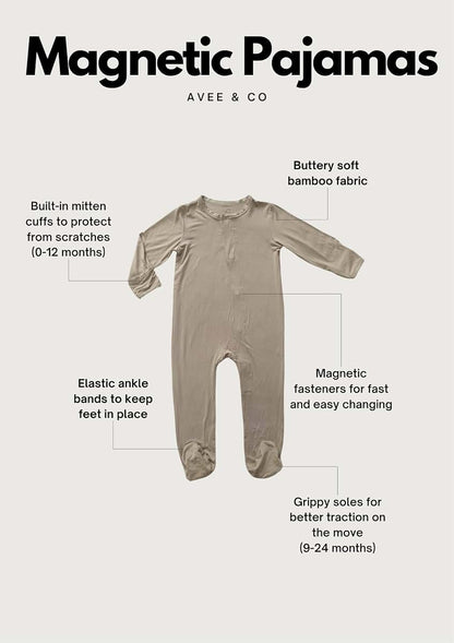 Avee & Co Magnetic Fastener Footie Pajamas