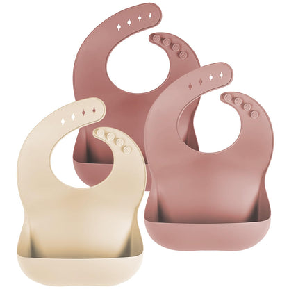 Cuddle Campus Silicone Bibs Set of 3
