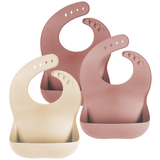 Cuddle Campus Silicone Bibs Set of 3