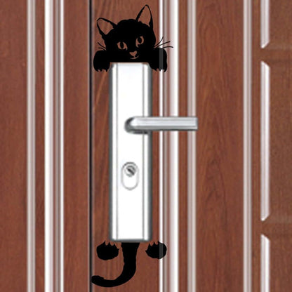 Popigist Little Black Cat Light Switch Decals, 2-Piece Set