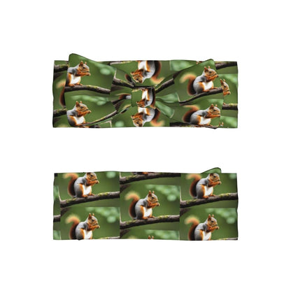 Mjhkxlj Cute Squirrel Picture Baby Bow Headband For Infants And Toddlers (photo 2)