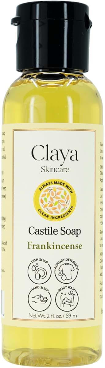 Claya Frankincense Liquid Castile Soap Travel Size