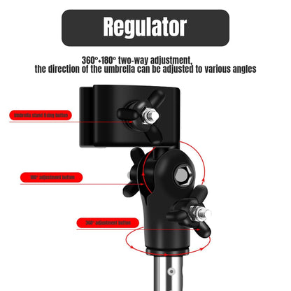 Lamppdcor Umbrella Holder For Stroller 180°Adjustable Umbrella Holder for Stroller, Stretchable Umbrella Clamp for (photo 4)