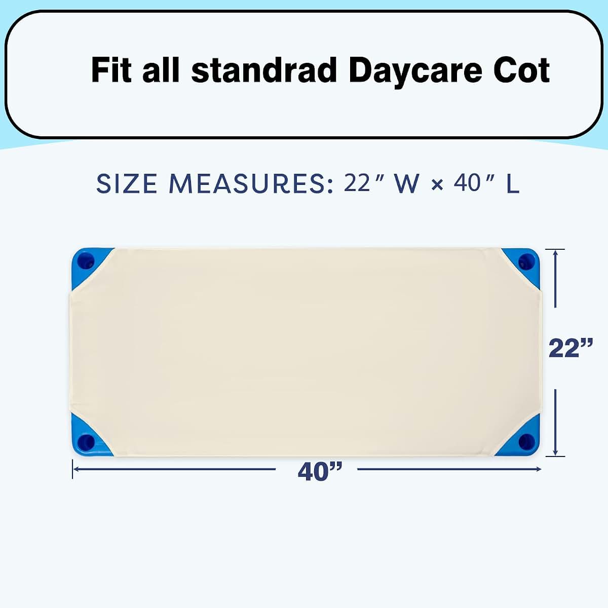 Peace Sleep Bedding Daycare Cot Sheets 10-Pack, 22"x40", Ivory (photo 3)