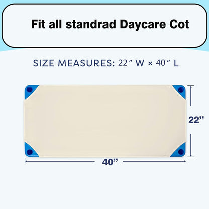 Peace Sleep Bedding Daycare Cot Sheets 10-Pack, 22"x40", Ivory (photo 3)