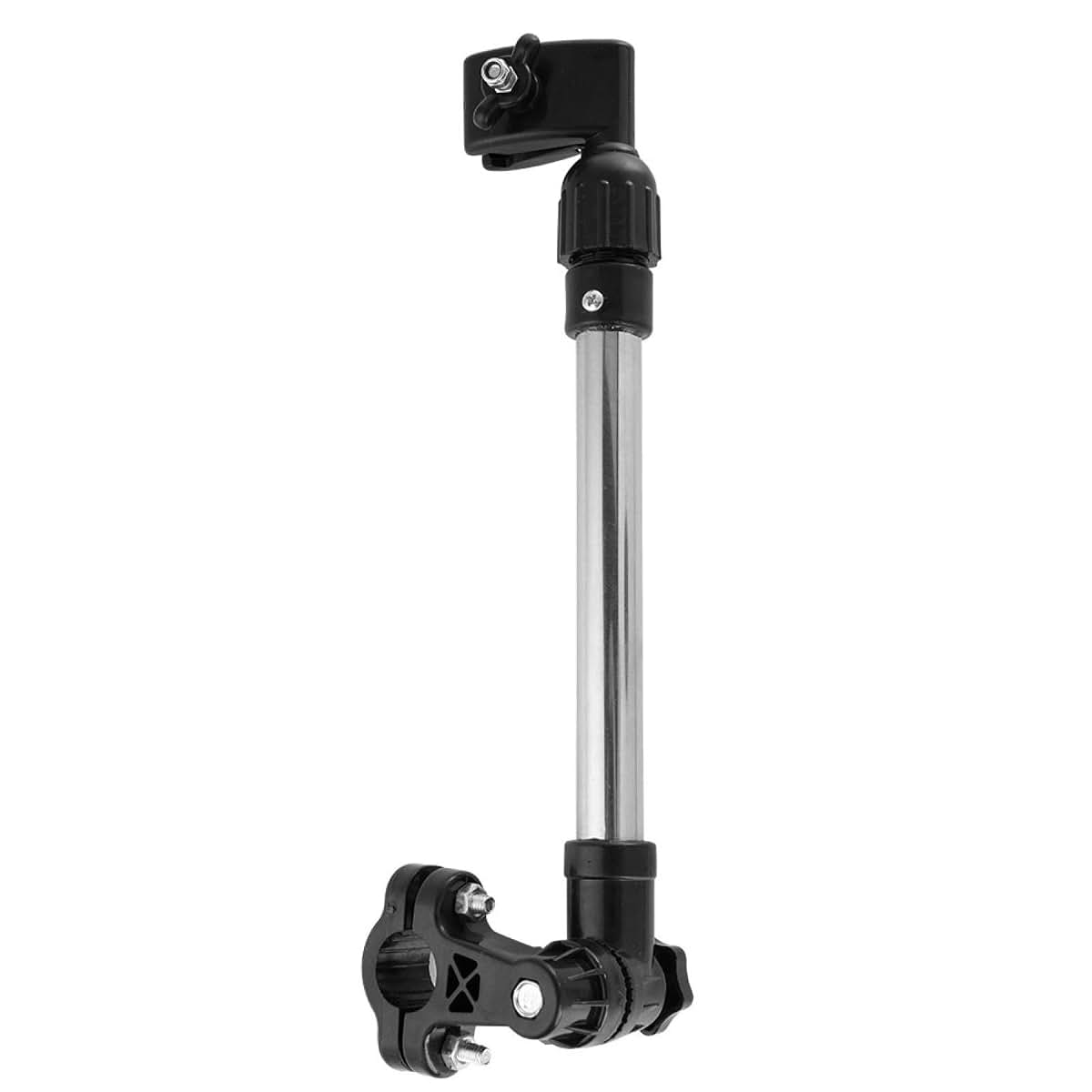 Tiiyee Bicycle Umbrella Stand Adjustable 360 °Outdoor Retractable Stainless Steel Bike Umbrella Support Bar Holder