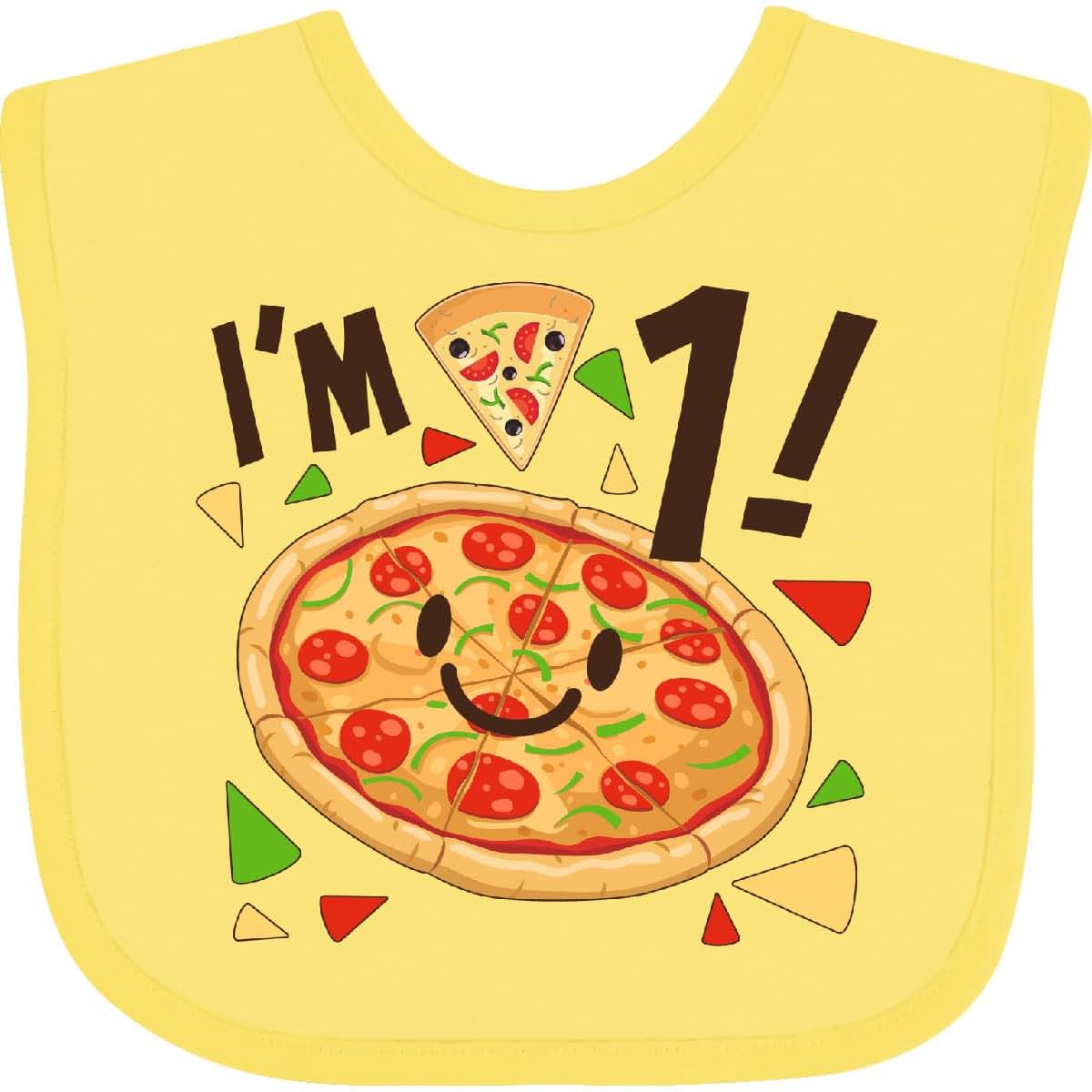 Inktastic I'm 1 Pizza Birthday Party Baby Bib