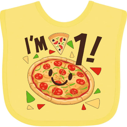 Inktastic I'm 1 Pizza Birthday Party Baby Bib