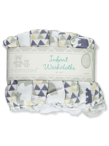 Cribmates Baby Washcloths, 24-Pack Multi