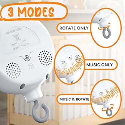 Crib Mobile Music Box with Volume Adjustment and Lullabies