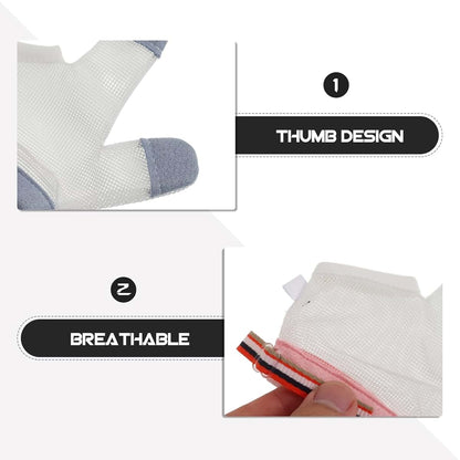 BabyOneStop 2 Pairs Baby Anti Finger Sucking Gloves, Breathable Mesh Nylon with Adjustable Wrist