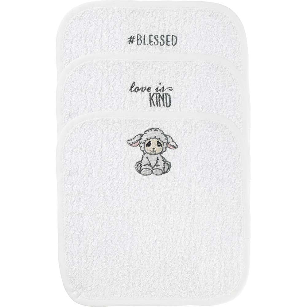 Precious Moments Luffie Lamb Washcloths 3 Pack