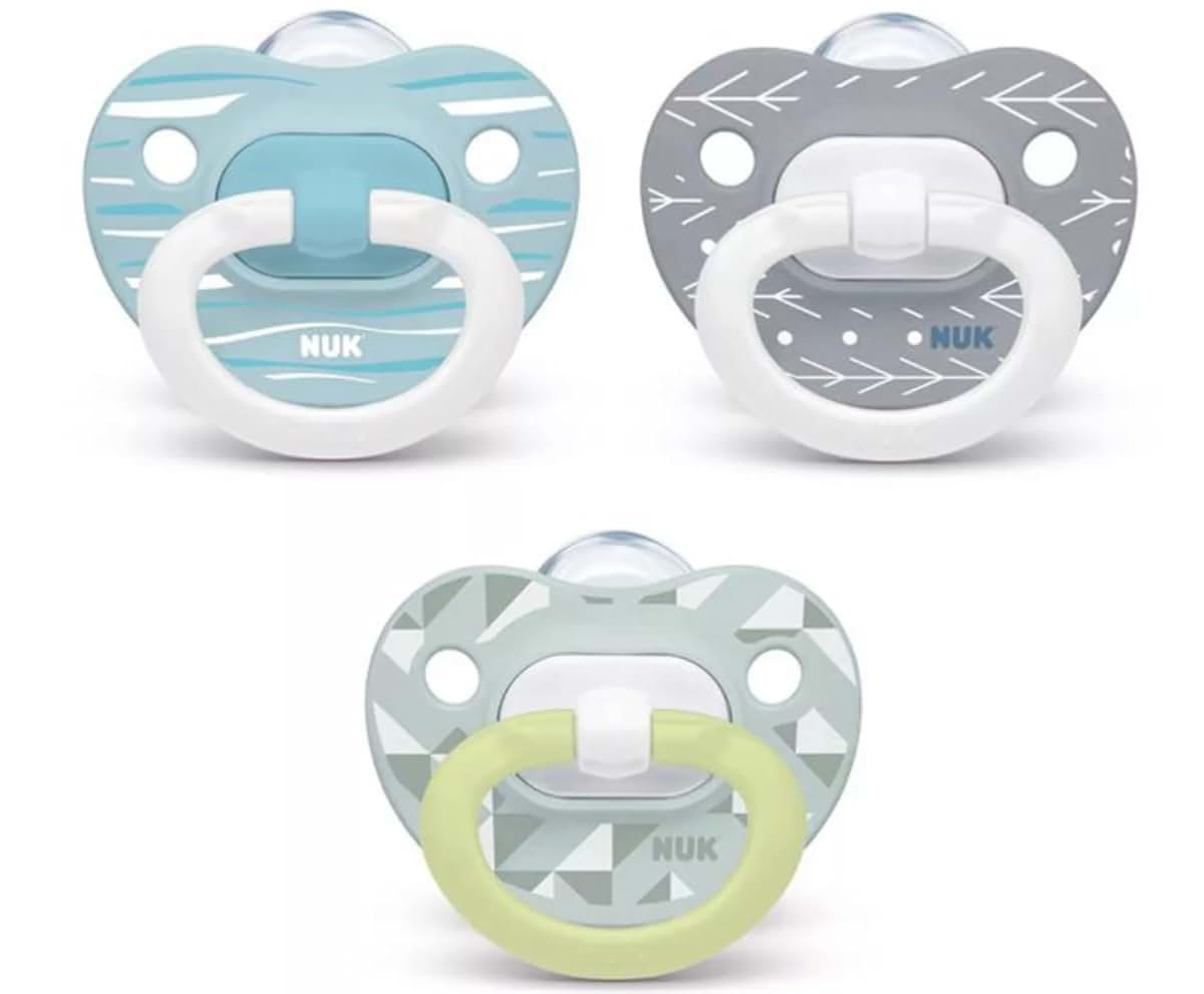 Nuk Orthodontic Pacifier Glow in the Dark 18-36 Month Value Pack 3 Count