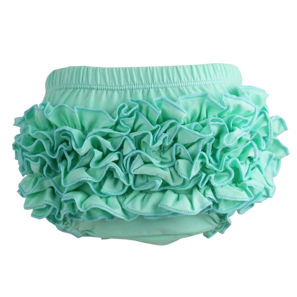 Wennikids Baby Girl's Cotton Shorts and Diaper Cover Bloomers Medium Aqua