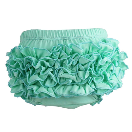Wennikids Baby Girl's Cotton Shorts and Diaper Cover Bloomers Medium Aqua